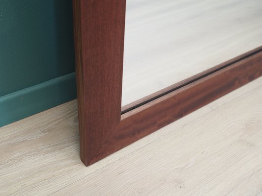 Danish Mirror in Mahogany Frame, 1970s-VND-2019751