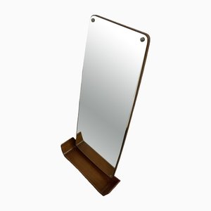 Danish Mirror with Shelf in Teak-EMG-1309179