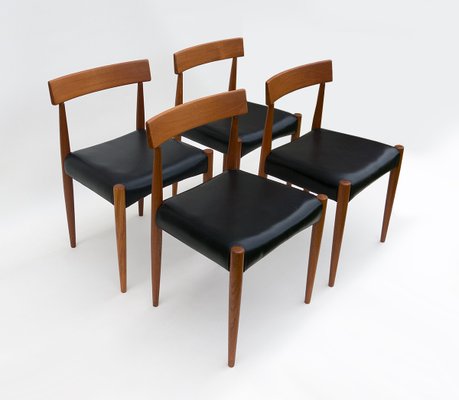 Danish MK 200 Chairs in Teak by Arne Hovmand-Olsen for Mogens Cold, Set of 4-URD-1180775