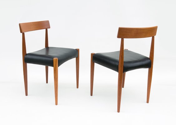 Danish MK 200 Chairs in Teak by Arne Hovmand-Olsen for Mogens Cold, Set of 4-URD-1180775