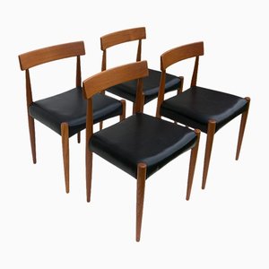 Danish MK 200 Chairs in Teak by Arne Hovmand-Olsen for Mogens Cold, Set of 4-URD-1180775