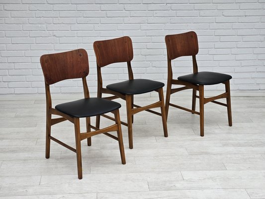 Danish Model 62 Dining Chairs by Ib Kofod-Larsen, 1960s, Set of 3-TMW-1700618