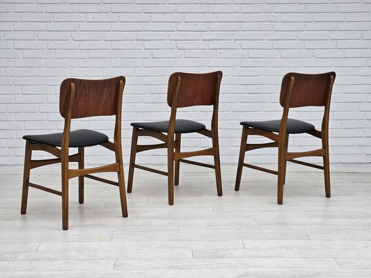 Danish Model 62 Dining Chairs by Ib Kofod-Larsen, 1960s, Set of 3-TMW-1700618