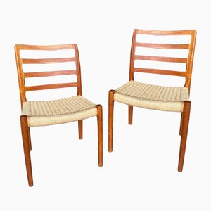 Danish Model 85 Teak Side Chairs by Niels O. Møller, Set of 2-WSA-831404