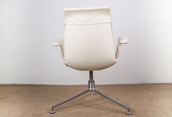 Danish Model FK 6725 Armchair in White Leather and Chromed Steel by Preben Fabricius and Jørgen Kastholm for Walter Knoll, 2000s-EMB-1759575