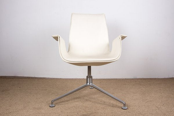 Danish Model FK 6725 Armchair in White Leather and Chromed Steel by Preben Fabricius and Jørgen Kastholm for Walter Knoll, 2000s-EMB-1759575