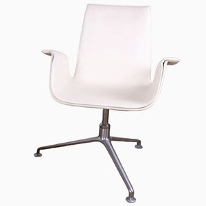 Danish Model FK 6725 Armchair in White Leather and Chromed Steel by Preben Fabricius and Jørgen Kastholm for Walter Knoll, 2000s-EMB-1759575