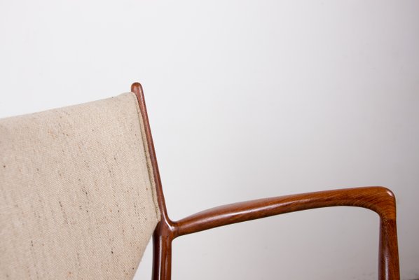 Danish Model No. 46 Armchair in Teak And Fabric by Finn Juhl For Niels Vodder, 1950-EMB-1450093