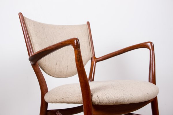 Danish Model No. 46 Armchair in Teak And Fabric by Finn Juhl For Niels Vodder, 1950-EMB-1450093