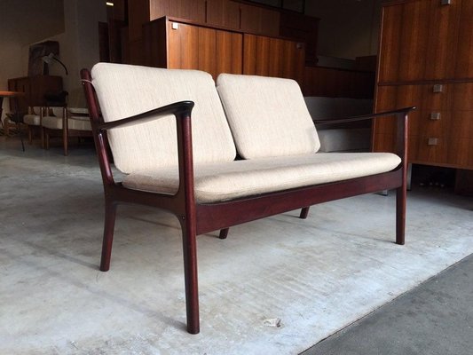 Danish Model Pj112 Mahogany Sofa by Ole Wanscher for Poul Jeppesen, 1960s-WSA-831339