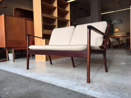 Danish Model Pj112 Mahogany Sofa by Ole Wanscher for Poul Jeppesen, 1960s-WSA-831339