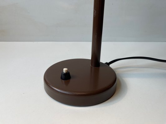 Danish Modern Adjustable Brown Desk Lamp from Vitrika, 1970s-LCR-1821264