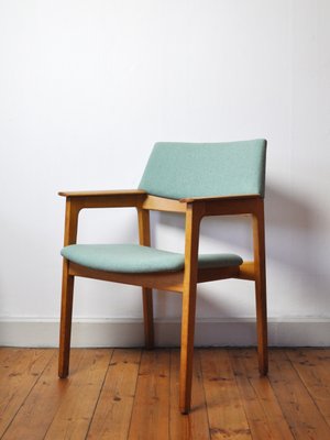 Danish Modern Armchair in Solid Oak with New Upholstery, 1960s-HPQ-1179411