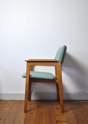 Danish Modern Armchair in Solid Oak with New Upholstery, 1960s-HPQ-1179411