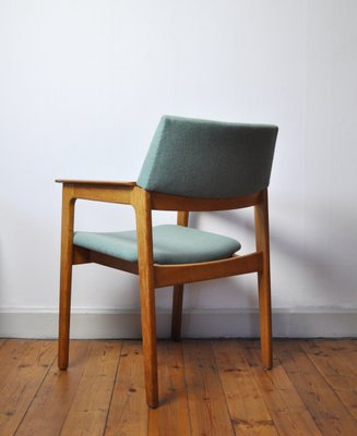 Danish Modern Armchair in Solid Oak with New Upholstery, 1960s-HPQ-1179411