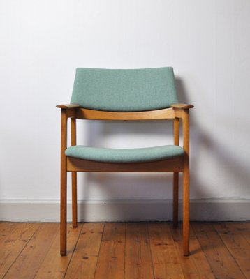 Danish Modern Armchair in Solid Oak with New Upholstery, 1960s-HPQ-1179411