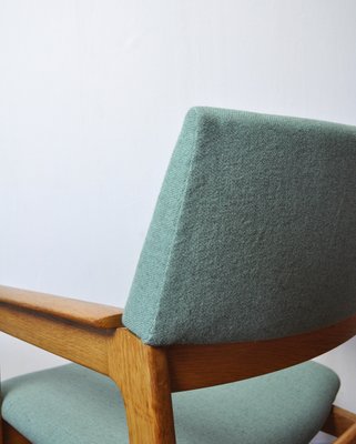 Danish Modern Armchair in Solid Oak with New Upholstery, 1960s-HPQ-1179411