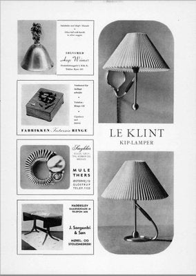 Danish Modern Brass Model 306 Wall or Table Lamp by Kaare Klint for Le Klint, 1950s-WRF-1817073