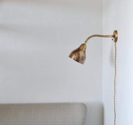 Danish Modern Brass Wall Lamp in the Style of Vilhelm Lauritzen, 1960s-HPQ-1438576