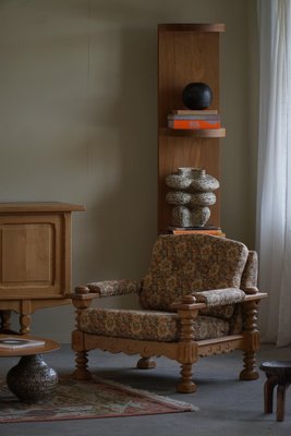 Danish Modern Brutalist Lounge Chairs in Oak attributed to Henning Kjærnulf, 1960s, Set of 2-MXF-1721449