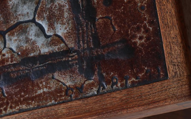 Danish Modern Center Table in Teakwood & Ceramic Tiles attributed to Ox-Art, 1973-WRF-1733734