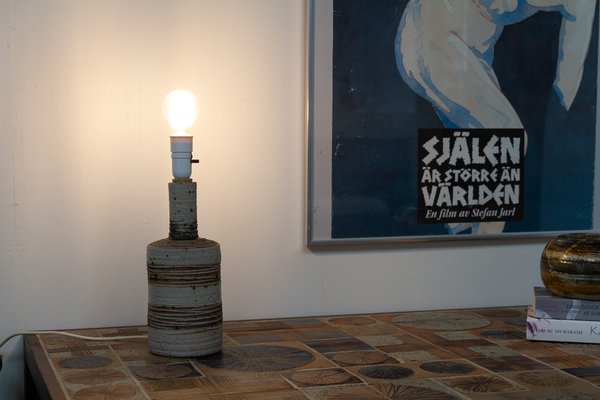 Danish Modern Ceramic Table Lamp by Tue Poulsen, 1960s-WIX-1813414