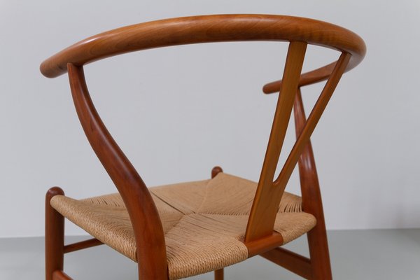 Danish Modern CH24 Wishbone Chairs in Cherrywood by Hans J. Wegne for Carl Hansen & Søn, 1990s, Set of 6-WIX-1599793