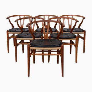 Danish Modern CH24 Wishbone Chairs in Cherrywood by Hans J. Wegne for Carl Hansen & Søn, 1990s, Set of 6-WIX-1599793