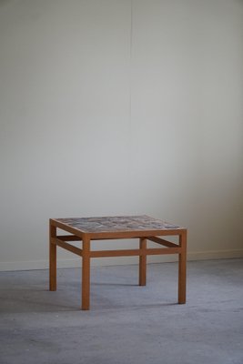 Danish Modern Coffee Table in Oak & Ceramic Tiles attributed to Tue Poulsen, 1960s-MXF-1717834