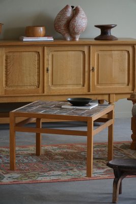 Danish Modern Coffee Table in Oak & Ceramic Tiles attributed to Tue Poulsen, 1960s-MXF-1717834