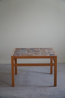 Danish Modern Coffee Table in Oak & Ceramic Tiles attributed to Tue Poulsen, 1960s-MXF-1717834