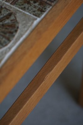 Danish Modern Coffee Table in Oak & Ceramic Tiles attributed to Tue Poulsen, 1960s-MXF-1717834