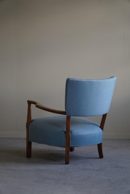 Danish Modern Curved Lounge Chair in Oak attributed to Viggo Boesen, 1950s-MXF-1703079