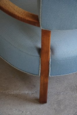 Danish Modern Curved Lounge Chair in Oak attributed to Viggo Boesen, 1950s-MXF-1703079