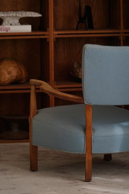 Danish Modern Curved Lounge Chair in Oak attributed to Viggo Boesen, 1950s-MXF-1703079