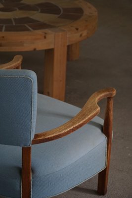 Danish Modern Curved Lounge Chair in Oak attributed to Viggo Boesen, 1950s-MXF-1703079