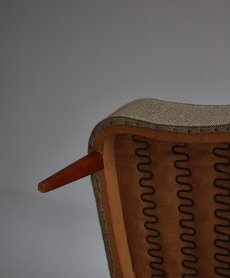 Danish Modern Easy Chair in Beech and Wool Upholstery by White & Mølgaard, 1950s-WRF-1142941