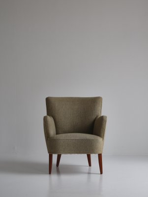 Danish Modern Easy Chair in Beech and Wool Upholstery by White & Mølgaard, 1950s-WRF-1142941