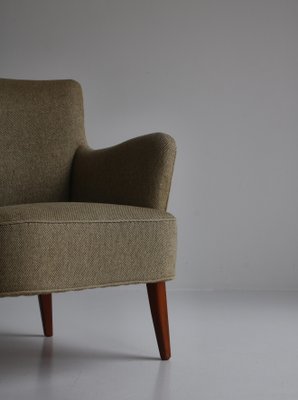 Danish Modern Easy Chair in Beech and Wool Upholstery by White & Mølgaard, 1950s-WRF-1142941