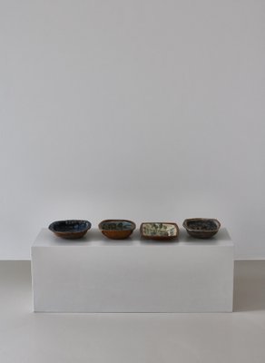 Danish Modern Glazed Ceramics Bowls attributed to Jeppe Hagedorn-Olsen, 1960s, Set of 4-WRF-1740717