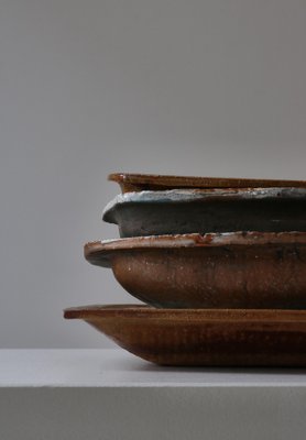 Danish Modern Glazed Ceramics Bowls attributed to Jeppe Hagedorn-Olsen, 1960s, Set of 4-WRF-1740717