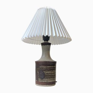 Danish Modern Glazed Stoneware Table Lamp from Axella Stoneware, 1970s-LCR-1739069