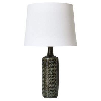 Danish Modern Green Blue Glazed Stoneware Table Lamp from Palshus, 1960s-WRF-1799823