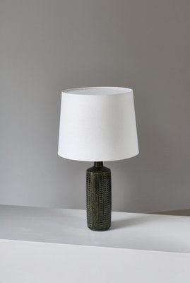 Danish Modern Green Blue Glazed Stoneware Table Lamp from Palshus, 1960s-WRF-1799823