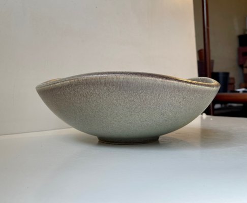 Danish Modern Green Sgrafitto Stoneware Bowl from Lehmann Langeland, 1970s-LCR-1300290