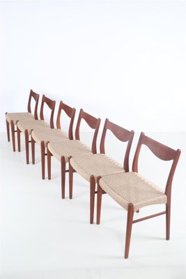 Danish Modern GS 60 Chairs in Teak by Arne Wahl Iversen, Set of 6-NIX-1763636