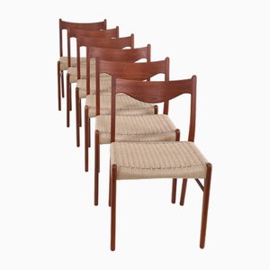 Danish Modern GS 60 Chairs in Teak by Arne Wahl Iversen, Set of 6-NIX-1763636