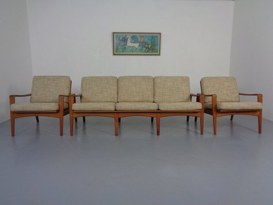 Danish Modern Living Room Set by Arne Wahl Iversen for Komfort, 1960s, Set of 3-RDW-1368125