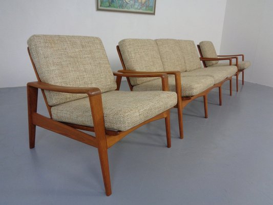 Danish Modern Living Room Set by Arne Wahl Iversen for Komfort, 1960s, Set of 3-RDW-1368125