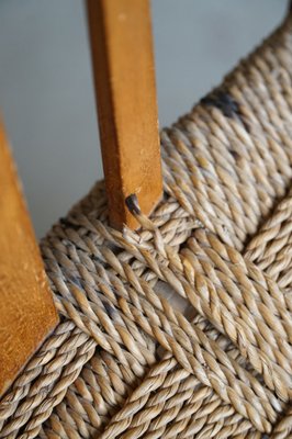 Danish Modern Lounge Chair in Beech and Papercord in the Style of Frits Schlegel, 1930s-MXF-1047935